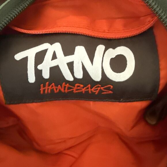 TANO leather handbag | shoulder strap, medium size U2k Green Brown Purse - Picture 8 of 8